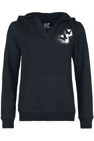 Full Volume Hettegenser - Hoodie med Sommerfugl Print - S til XXL - Damer