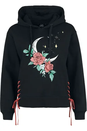 Full Volume Hettegenser - Hoodie med stort front print og snøredetaljer - S til XXL - Damer