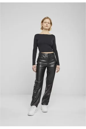 Urban classics Tøybukse - Ladies Wide Leg Trousers - W27L32 til W31L32 - Damer