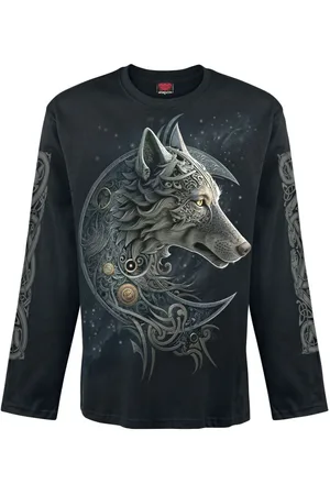 Spiral Langermet skjorte - Celtic wolf - M til XXL - Herrer
