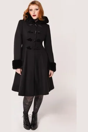 Hell Bunny Goth Frakker - Batilda Coat - XS til XL - Damer