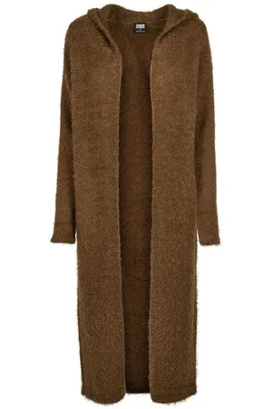 Urban classics Cardigan - Ladies Hooded Feather Cardigan - XS til L - Damer