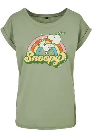 Peanuts T-skjorte - Snoopy - Retro Rainbow - S til XXL - Damer
