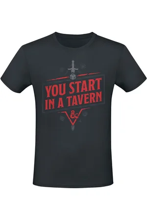 Dungeons and Dragons Gaming T-skjorte - You Start In A Tavern - S til XXL - Herrer