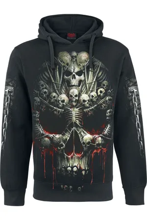 Spiral Goth Hettegenser - Death Bones - S til XL - Herrer