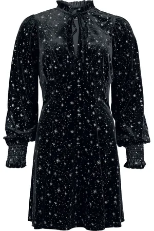 Hell Bunny Goth Middellang kjole - Vela Dress - XS til S - Damer