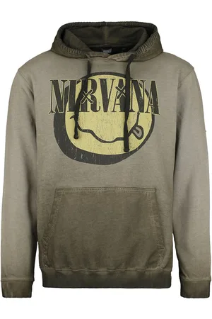 Nirvana Hettegenser - Yellow Smiley - S til XXL - Herrer