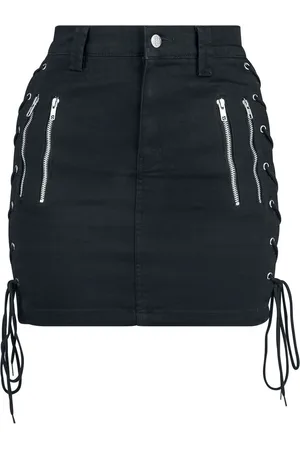 Gothicana Goth Kort skjørt - Short Skirt With Decorative Lacing - S til XXL - Damer