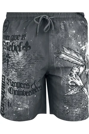 Rock Rebel Badeshorts - Swim Shorts with Skull Print - M til XXL - Herrer