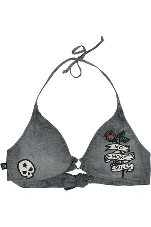 Rock Rebel Bikinitopp - Bikini Topp med Old School Prints - S til XXL - Damer