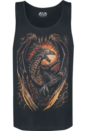 Spiral Goth Tanktopp - Dragon Furnace - M til XXL - Herrer