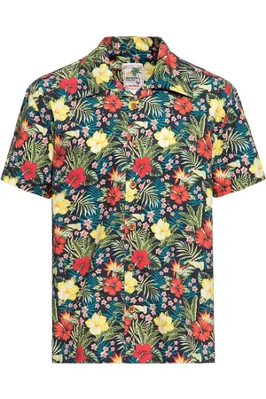 King kerosin Rockabilly Kortermet skjorte - Tropical Hawaiian-style skjorte - M til 4XL - Herrer