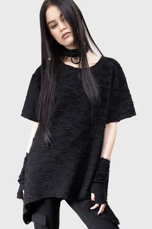KIHILIST by KILLSTAR Goth T-skjorte - Phantasmira Top - XS til M - Damer