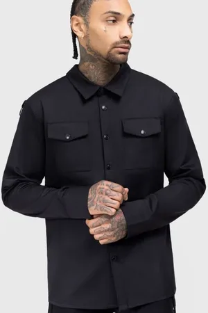 KIHILIST by KILLSTAR Goth Dongerijakke - Crescent Dread Shacket - M til 4XL - Herrer