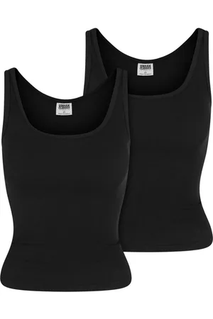 Urban classics Topp - Ladies Organic Basic Rib Vest 2-pakke - L til XL - Damer