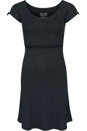 Rock Rebel Kort kjole - Rock Rebel Rockabilly Kjole med Prikker - S til XXL - Damer