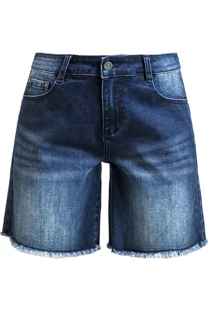 RED by EMP Shorts - Denim shorts med slitasjedetaljer - 27 til 30 - Damer