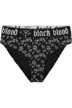 Gothicana Goth Bikinitruse - Bikiniunderbukse med Pentagram - S til XXL - Damer