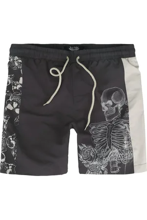 Rock Rebel Badeshorts - Svømmeshorts med skjellettprint - S til XXL - Herrer
