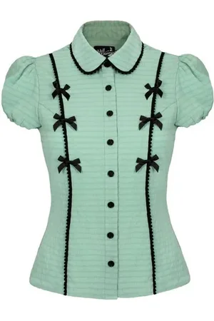 Hell Bunny Rockabilly Bluse - Casey Blouse - M - Damer