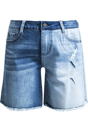 RED by EMP Shorts - Denim shorts med slitasjedetaljer - 27 til 30 - Damer
