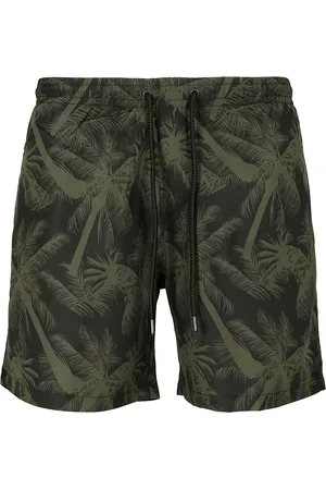 Urban classics Badeshorts - Pattern Swim Shorts Palm - S til 5XL - Herrer