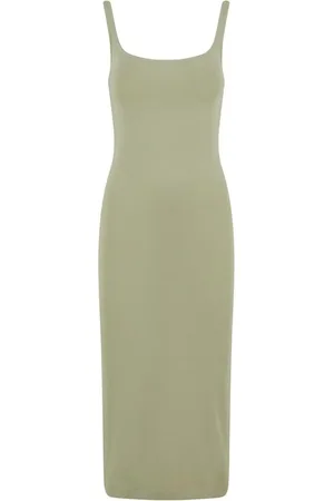 Urban classics Middellang kjole - Basic Cotton Jersey Kjole - XS til XL - Damer