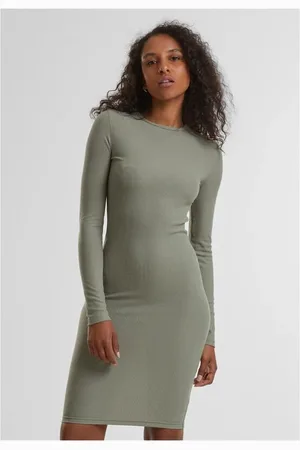Urban classics Kort kjole - Ladies Rib Dress - XS til XL - Damer