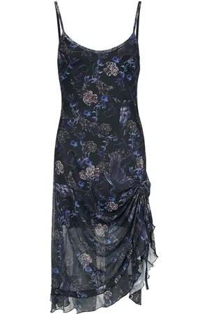 Jawbreaker Middellang kjole - Purple Night Crows Mesh Midi Dress - XS til 4XL - Damer
