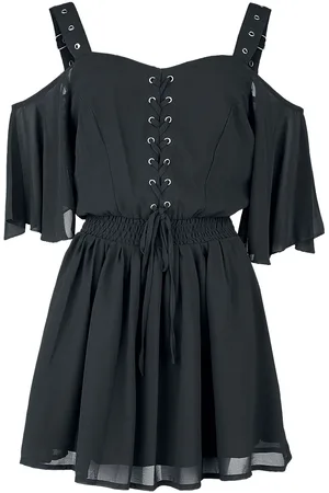 Poizen Industries Goth Kort kjole - Catastrophe kjole - XS til 4XL - Damer