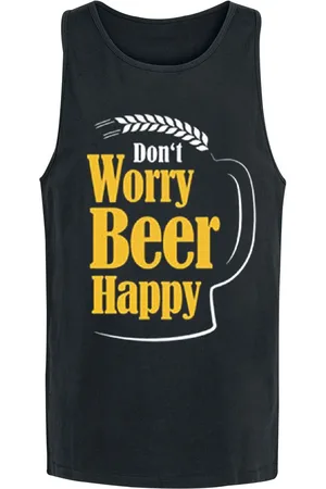Alkohol & Party Fun Tanktopp - Don’t Worry Beer Happy - S til 5XL - Herrer