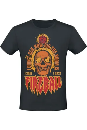 Dungeons and Dragons Gaming T-skjorte - Fireball - S til XXL - Herrer