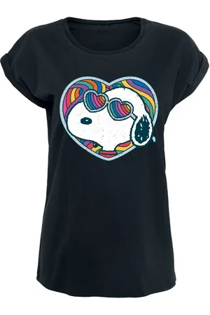 Peanuts T-skjorte - Snoopy - Rainbow Heart - S til XXL - Damer
