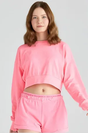 Rockupy Collegegenser - Lightness 1 - Malenie Kort Langermet Topp - L til XL - Damer