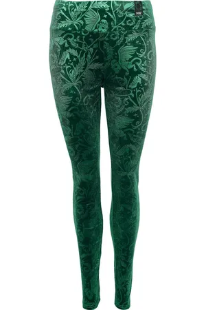 Killstar Goth Leggings - Wizard Of Oz - Emerald Envy Leggings - XS til 4XL - Damer