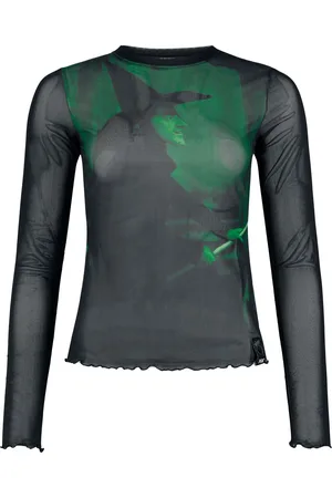Killstar Goth Langermet skjorte - The Wizard of Oz - Truly Wicked Mesh Topp - XS til XXL - Damer