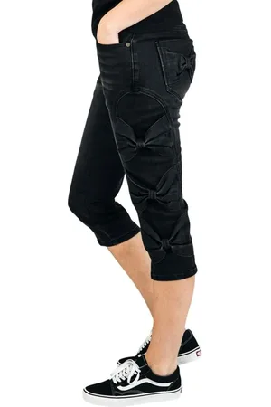 Full Volume Shorts - Capri Shorts With Bow Detail - 27 til 33 - Damer