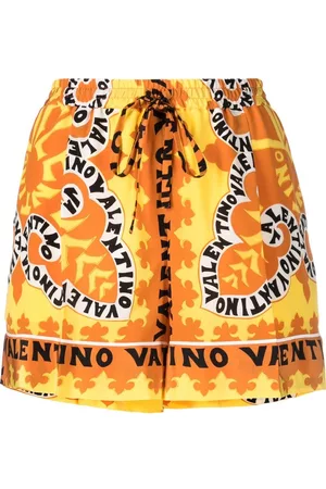 VALENTINO Dame Shorts - Logo-print silk shorts