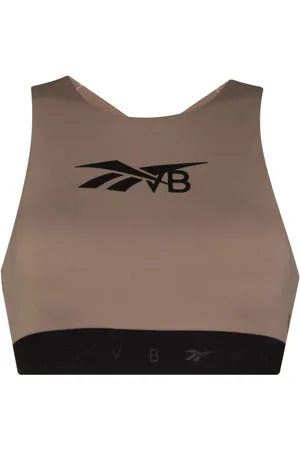 logo-print Workout bra