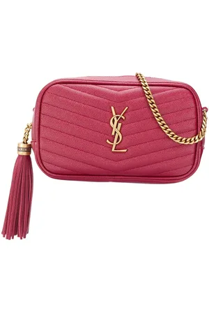 Saint Laurent Le Monogramme Cœur Satchel in Velvet and Suede - Amber - Women