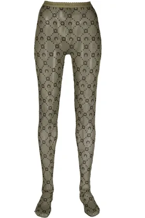 Recycled Monogram Flocked Tights