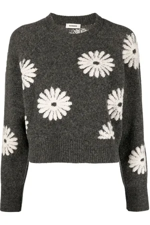 SANDRO Lucille Embroidered Detail Jumper - Farfetch
