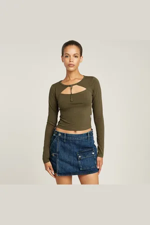 G-Star Cropped Keyhole Slim Top Women