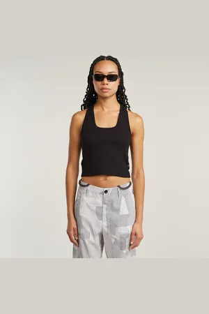 G-Star Back Snap Slim Cropped T Shirt Women