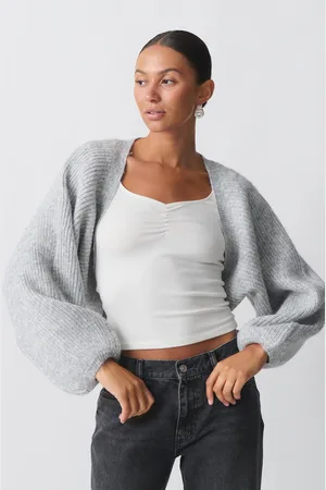 Gina Tricot Bolero - Cardigans & strikkejakker - Grå - XS - Dame