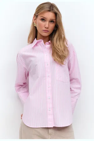 Gina Tricot Poplin shirt - Skjorter - Rosa - XS - Dame