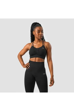 ICANIWILL Define Seamless Scrunch Sports Bra, Black