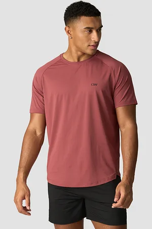 ICANIWILL Stride Raglan T-shirt, Brick Red