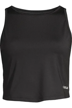Casall Laser Mesh Crop Top, Black