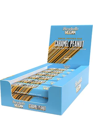 Barebells 12 x Vegan Protein Bar, 55 g, Peanut Caramel